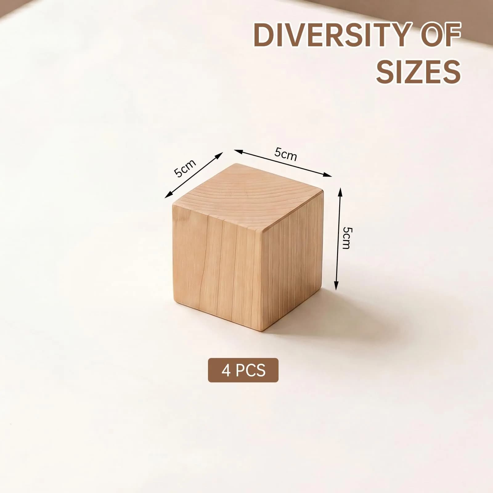 PONGJA Basswood Carving Blocks 4 Pack 2 x 2 x 2 Inch | Natural Wood for Whittling & DIY Crafts - view 2