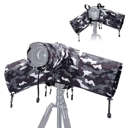 JJC Camera Rain Cover for Camera with Lens Below 9.1” | Waterproof Nylon Protection for Mirrorless Cameras thumbnail 1