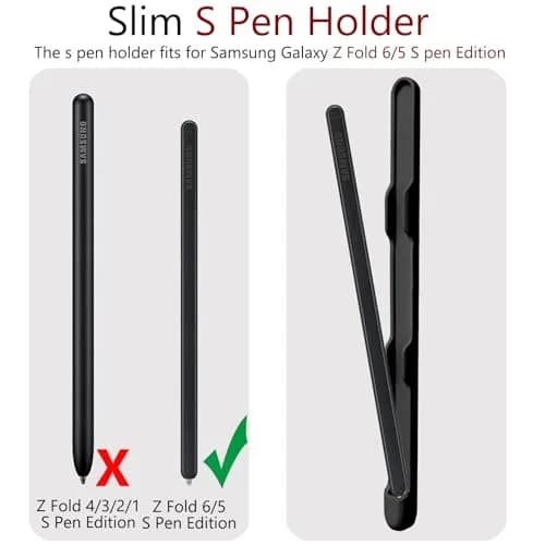 YQODSZ Stylus Pen & S Pen Holder for Samsung Galaxy Z Fold 7/6/5 Case | Matte Black thumbnail 2
