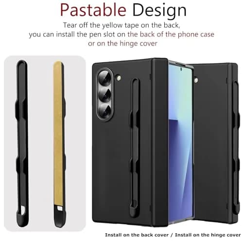 YQODSZ Stylus Pen & S Pen Holder for Samsung Galaxy Z Fold 7/6/5 Case | Matte Black thumbnail 3
