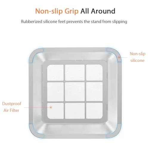 IFCASE Silver Engine Air Filter Stand for Mac Studio & Mac Mini | 7.76 inches (19.7 cm) thumbnail 2