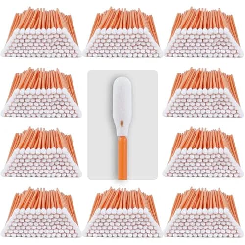 AAwipes Foam Swabs 160 mm (6.3") Bulk Pack 1000 pcs Round Head Orange | Professional Lab Cleaning Tool thumbnail 1