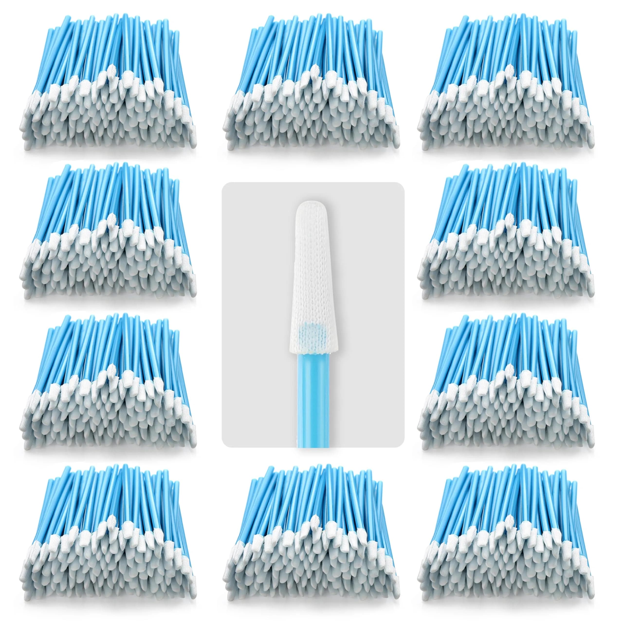 AAwipes Cleanroom Swabs Pointed Tips | 1000 pcs, Blue, 73mm Microfiber Micro Swabs for Delicate Surfaces - main product image