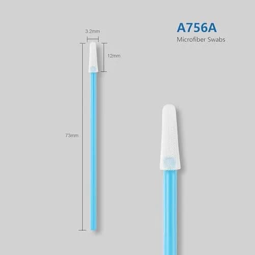 AAwipes Cleanroom Swabs Pointed Tips | 1000 pcs, Blue, 73mm Microfiber Micro Swabs for Delicate Surfaces thumbnail 2