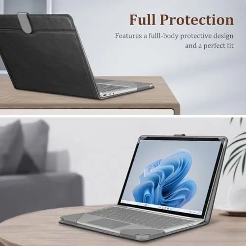FINTIE Sleeve Case for 12.4 inch Microsoft Surface Laptop Go 3/2/1 | Soft Faux Leather, Microfiber Lining, Bright Colors thumbnail 3