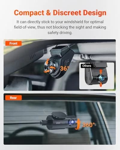 VANTRUE S1 Pro 2-Channel Dash Cam 1440P + 1080P | STARVIS 2 Night Vision, GPS, WiFi, AI Safety (70-120 chars) thumbnail 8