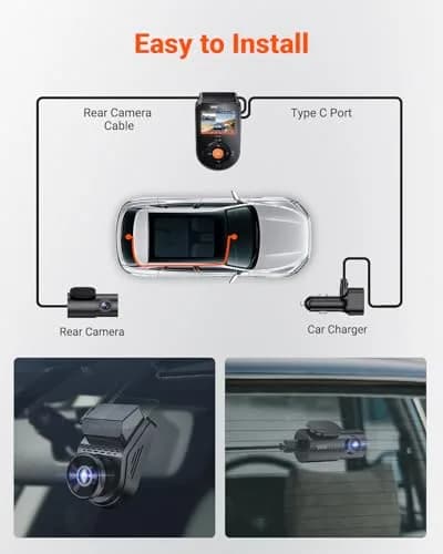 VANTRUE S1 Pro 2-Channel Dash Cam 1440P + 1080P | STARVIS 2 Night Vision, GPS, WiFi, AI Safety (70-120 chars) thumbnail 9