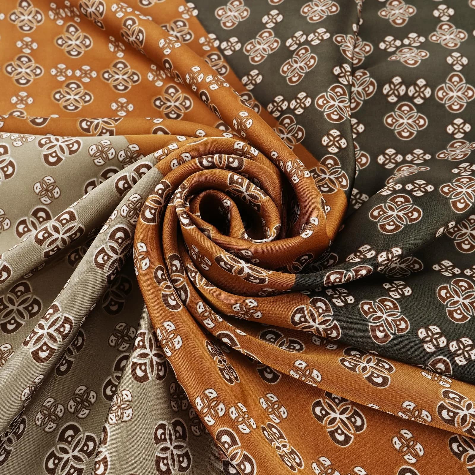 GERINLY Men's Parisian Style Ascot Scarf 68cm (27 Inch) Paisley | Classic Polyester Silk-Feel - view 6