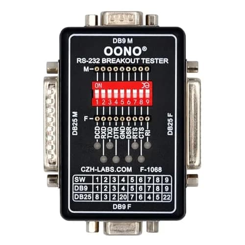 OONO RS232 Breakout Tester LED Monitor Module DB9M/F x DB25M/F, 1 Unit thumbnail 1