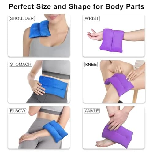 Atsuwell Microwave Heating Pad for Neck Shoulder Pain Relief, 2 Packs | Moist Heat Therapy for Stress & Cramps thumbnail 6