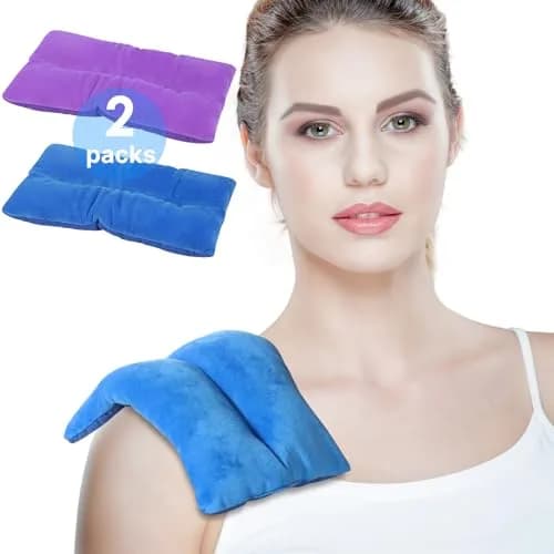 Atsuwell Microwave Heating Pad for Neck Shoulder Pain Relief, 2 Packs | Moist Heat Therapy for Stress & Cramps thumbnail 1