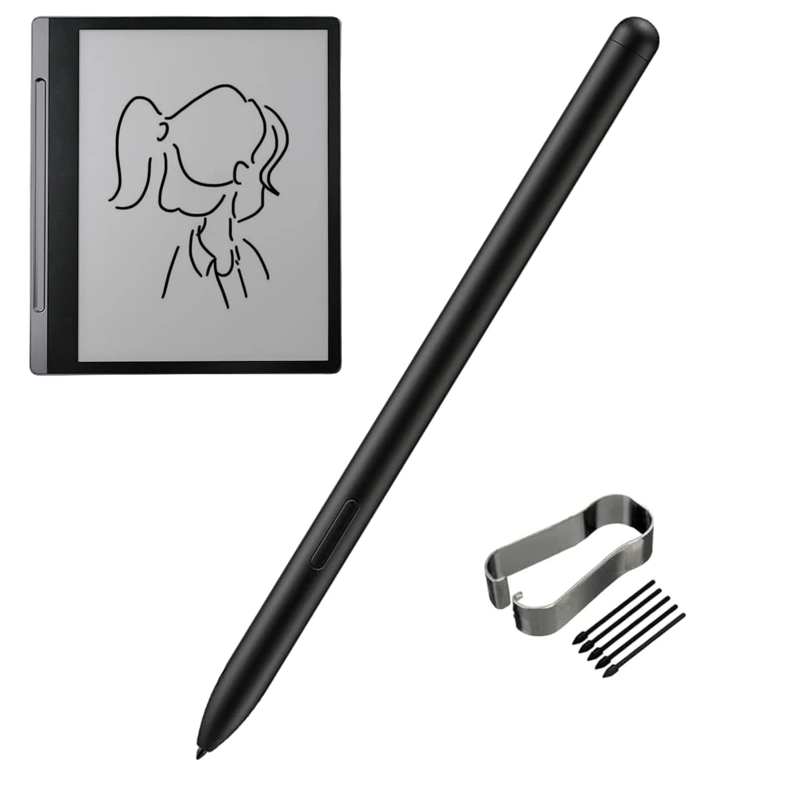Mingxiong Stylus Pen Compatible with Lenovo Smart Paper, 4096 Pressure Levels, Black | Precision Input Pen — Black