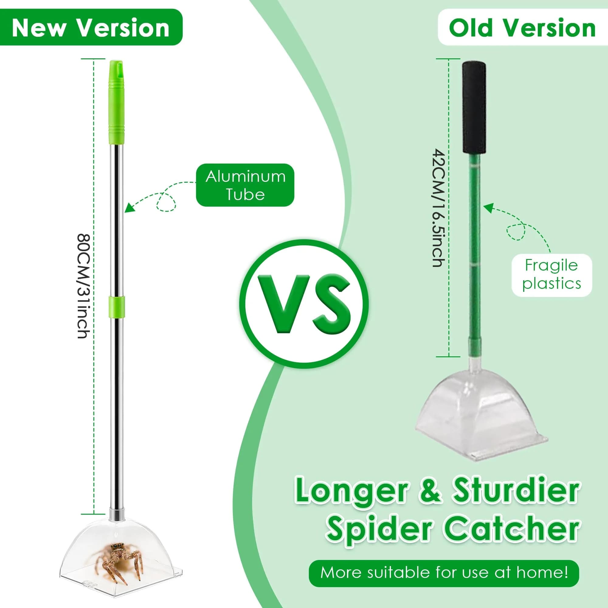 Saillong Long Handle Spider Catcher with 80 cm Reach | Humane Insect & Fly Trap for Indoor Use - view 5