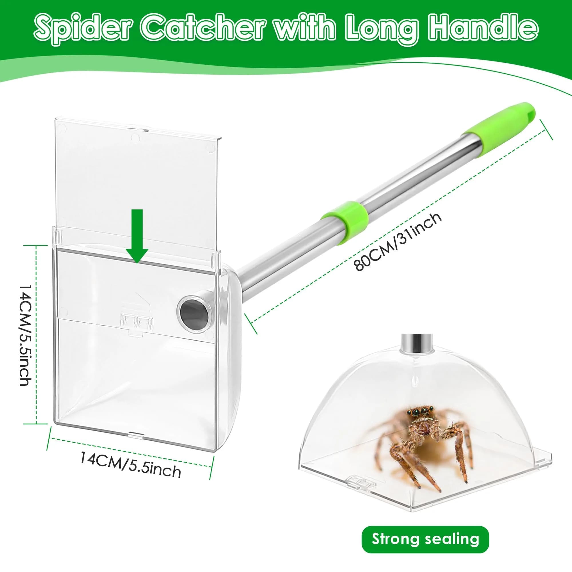 Saillong Long Handle Spider Catcher with 80 cm Reach | Humane Insect & Fly Trap for Indoor Use - view 3