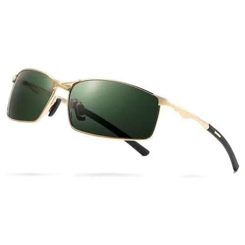 SUNGAIT SGT559-JKML Rectangular Polarized Sunglasses Men Lightweight Metal Frame thumbnail 1