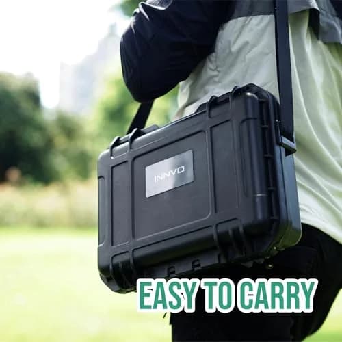 INNVO Waterproof Hard Case for DJI Mini 3 / Mini 4 Pro Fly More Combo | IP67 Rated, 7L Capacity, Black thumbnail 5