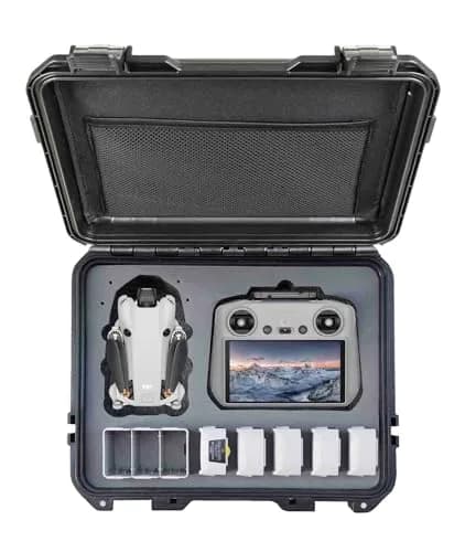 INNVO Waterproof Hard Case for DJI Mini 3 / Mini 4 Pro Fly More Combo | IP67 Rated, 7L Capacity, Black thumbnail 1