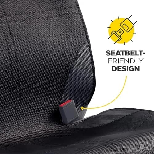lebogner Car Seat Protector for Baby and Child | Thick Padded, Non-Slip Cover with 2 Mesh Pockets (1 Pack) thumbnail 4