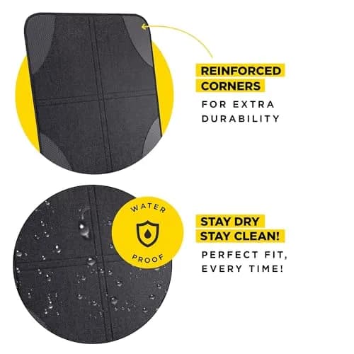 lebogner Car Seat Protector for Baby and Child | Thick Padded, Non-Slip Cover with 2 Mesh Pockets (1 Pack) thumbnail 6