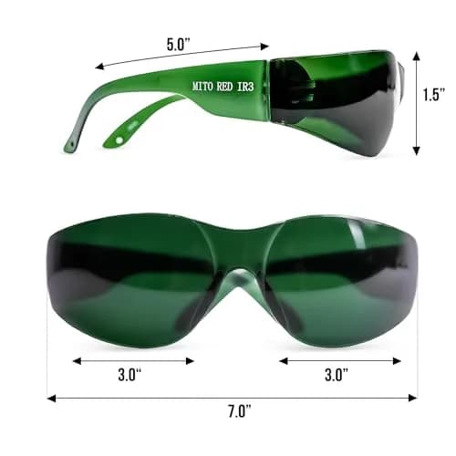 Mito Red Light Red Light Therapy Glasses IR3 Dark | Eye Protection for Infrared & Near-Infrared Light thumbnail 4