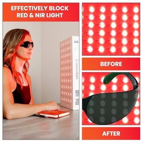 Mito Red Light Red Light Glasses | Eye Protection for Red Light Therapy (600nm-900nm) | IR5 Extra Dark thumbnail 6