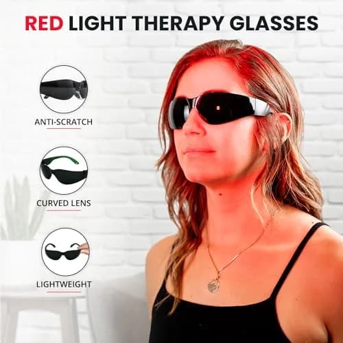 Mito Red Light Red Light Glasses | Eye Protection for Red Light Therapy (600nm-900nm) | IR5 Extra Dark thumbnail 2