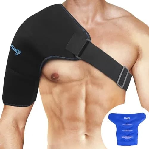 NEWGO XL Shoulder Ice Pack Wrap with Compression Strap for Rotator Cuff Pain Relief | 25.4cm (10in) Length thumbnail 1