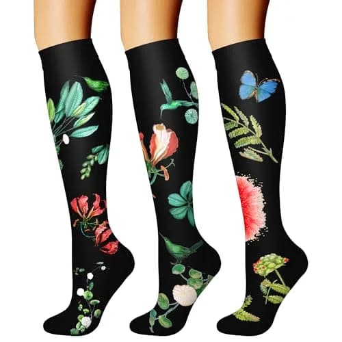 CHARMKING Compression Socks for Women & Men Circulation (3 Pairs) 15-20 mmHg | FDA Approved Medical Grade Support thumbnail 1