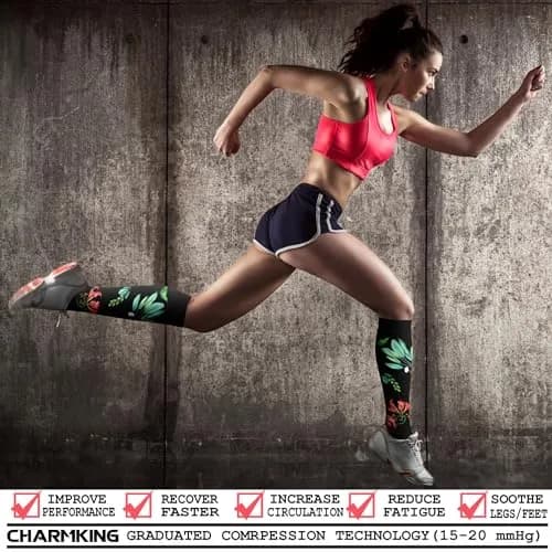 CHARMKING Compression Socks for Women & Men Circulation (3 Pairs) 15-20 mmHg | FDA Approved Medical Grade Support thumbnail 2
