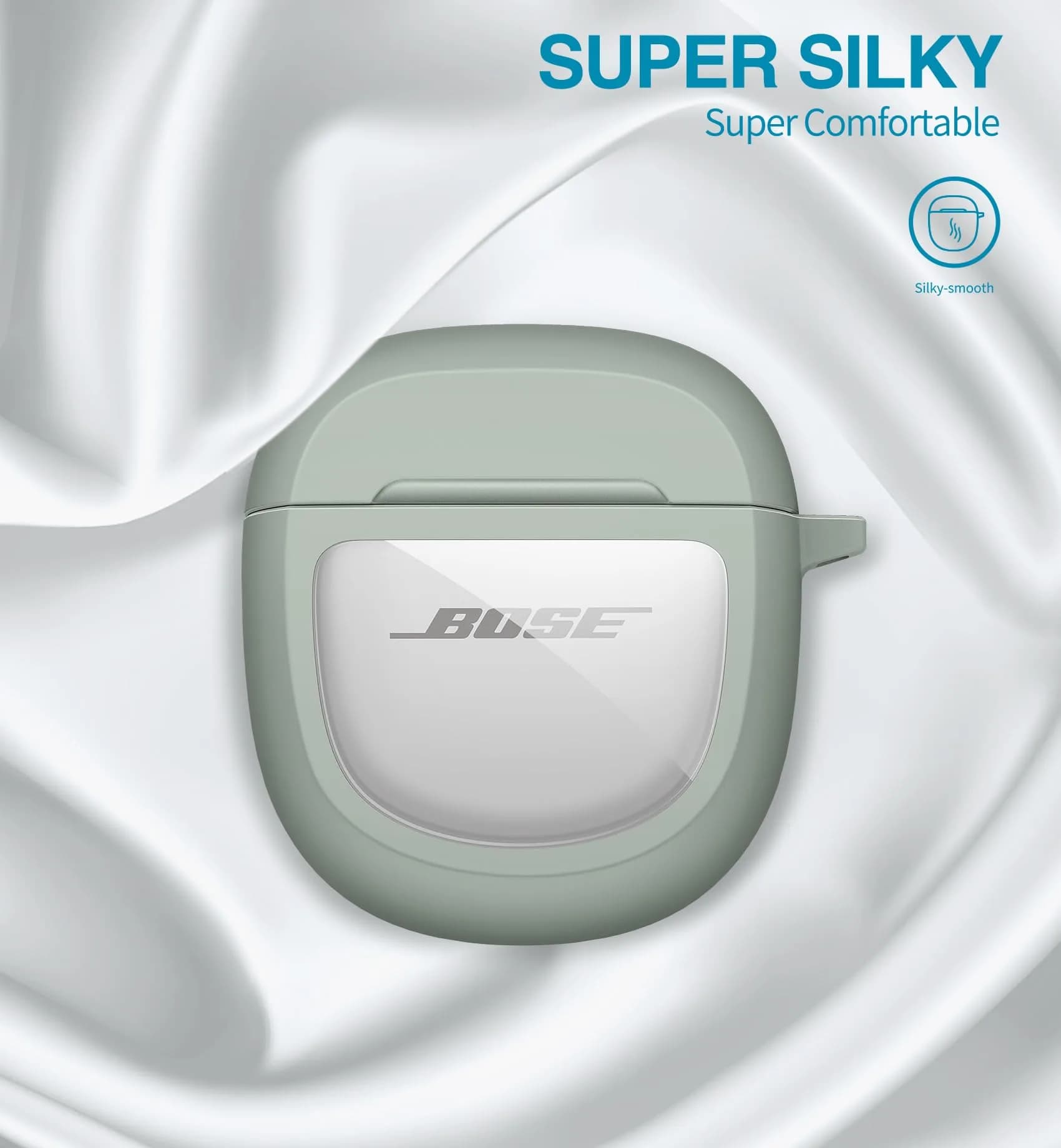SURITCH Protective Case for Bose QuietComfort Earbuds II & Ultra | Green Hybrid PC+TPU Case - view 4