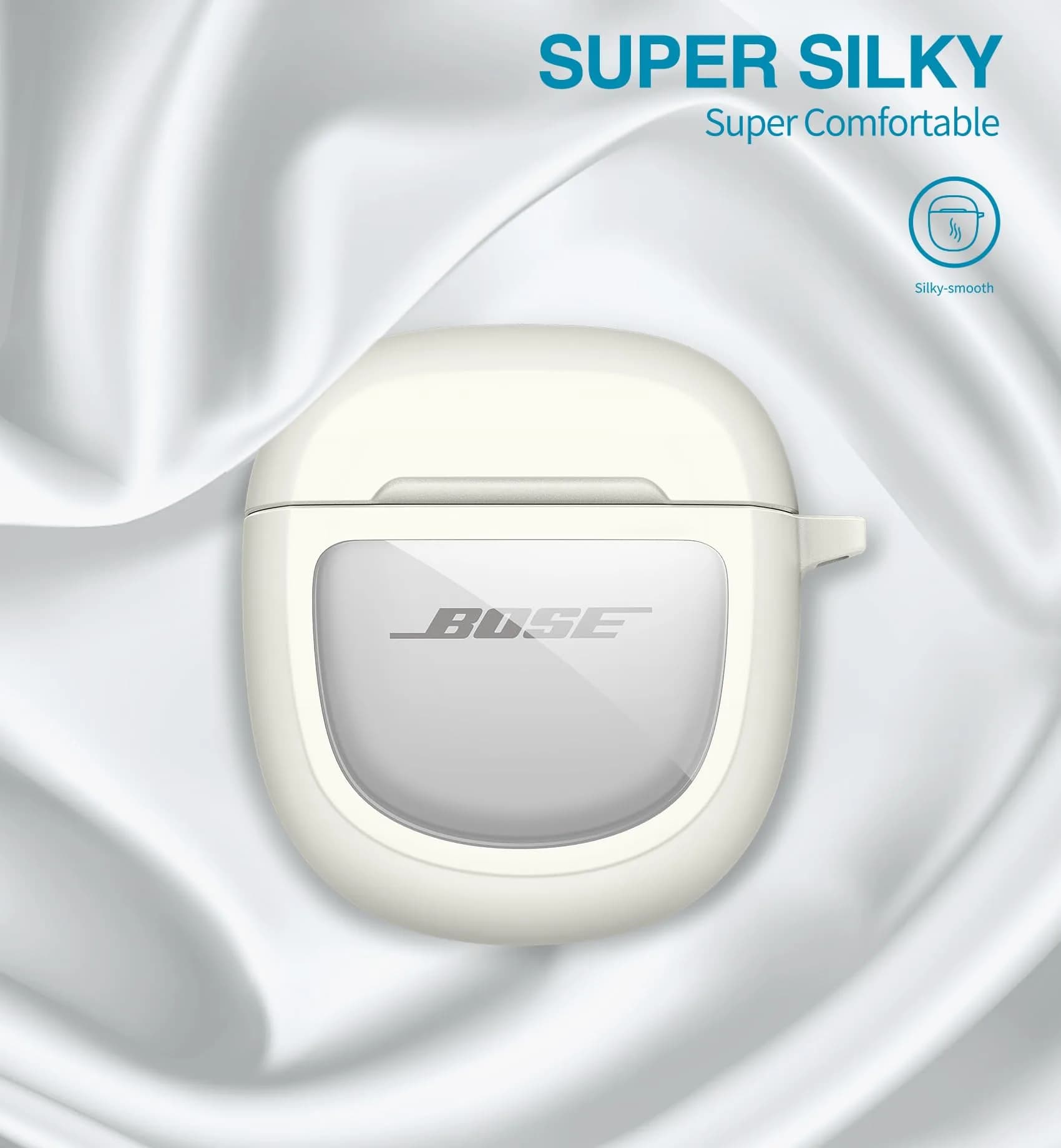 SURITCH Protective Case for Bose QuietComfort Earbuds II & Ultra | White (1-Pack) - view 4
