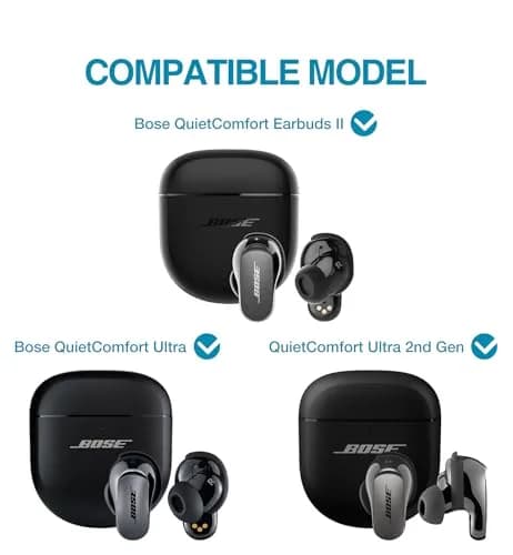 SURITCH Protective Case for Bose QuietComfort Earbuds II & Ultra | White (1-Pack) thumbnail 2