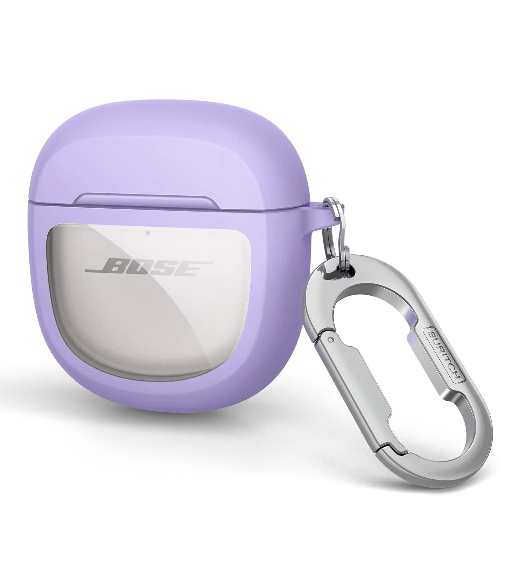 SURITCH Protective Case for Bose QuietComfort Earbuds II & Ultra (Purple) | 7.3cm L x 7.3cm W x 3.3cm H - main product image