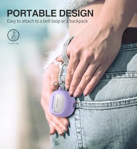 SURITCH Protective Case for Bose QuietComfort Earbuds II & Ultra (Purple) | 7.3cm L x 7.3cm W x 3.3cm H thumbnail 5