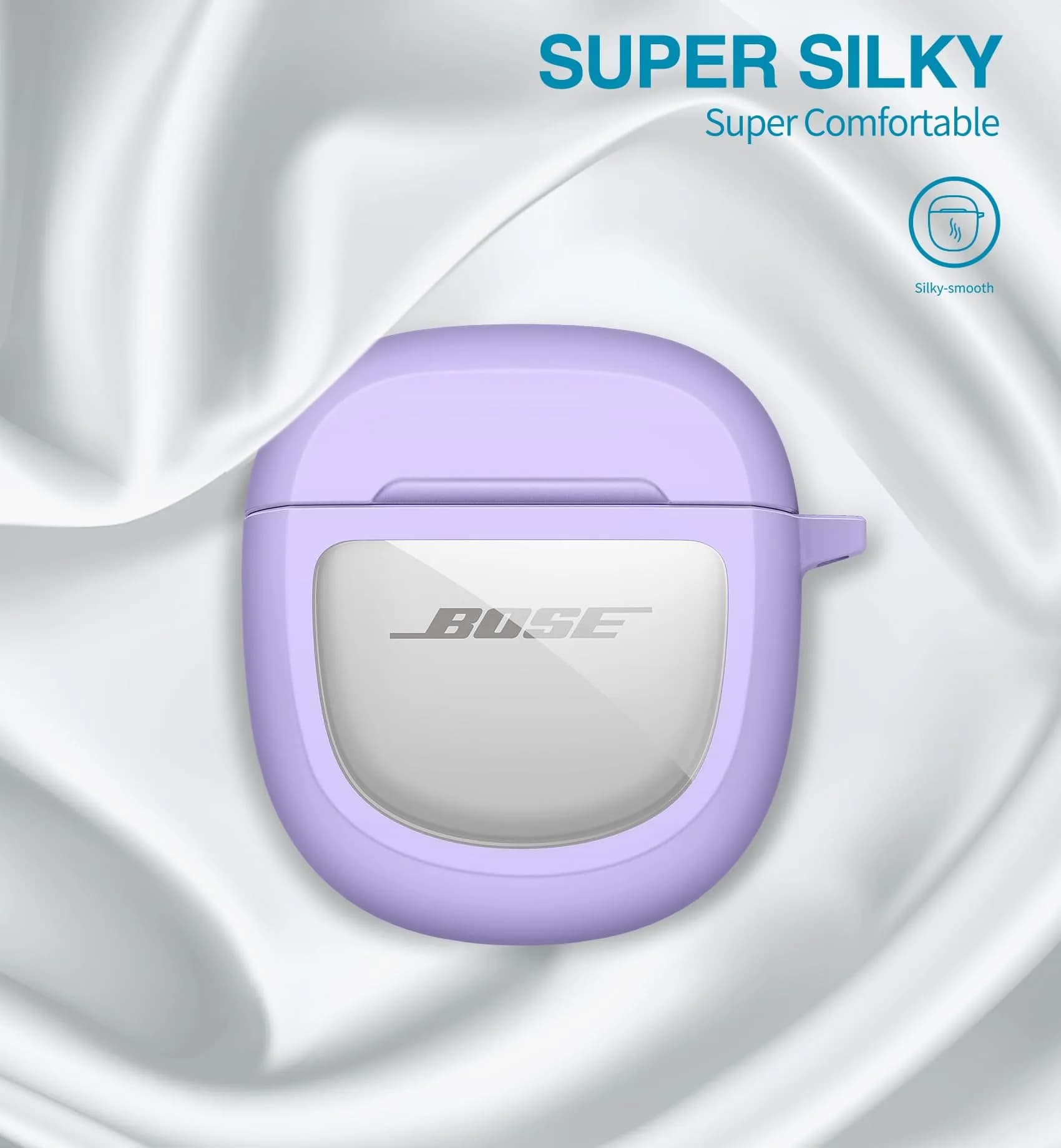 SURITCH Protective Case for Bose QuietComfort Earbuds II & Ultra (Purple) | 7.3cm L x 7.3cm W x 3.3cm H - view 4