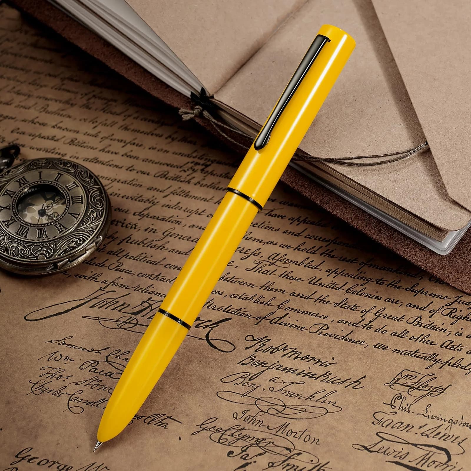 HONG DIAN C1 Fountain Pen Extra Fine Nib 0.4mm (140mm) | Smooth Writing Metal Pen with Converter - view 3