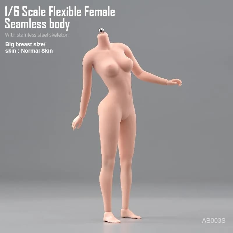 Fremego 1/6 Scale Female Body, 12-inch Asian Girl Type Seamless Figure Body with Large Bust & Stainless Steel Skeleton | Flexible Action Figure for Collectors - view 8