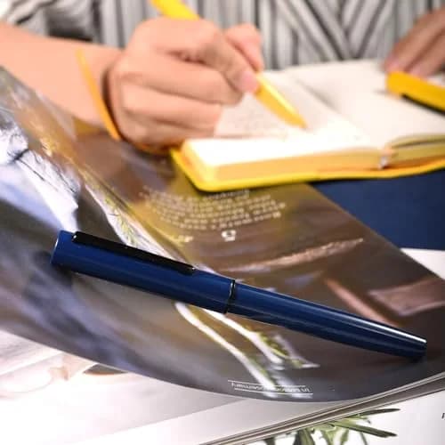 HONG DIAN C1 Fountain Pen Fine Nib, Dark Blue & Classic Retro Design Metal Pen with Ink Converter | Smooth Ink Flow Writing Instrument thumbnail 5