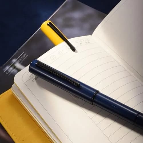 HONG DIAN C1 Fountain Pen Fine Nib, Dark Blue & Classic Retro Design Metal Pen with Ink Converter | Smooth Ink Flow Writing Instrument thumbnail 3