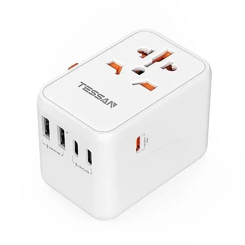 TESSAN Universal Travel Adapter GaN 65W 180g (6.3oz) | Worldwide Power Adapter for 224+ Countries thumbnail 1