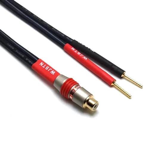 WJSTN RCA to 2mm Pin Banana Plug Adapter 6 inches | High-Quality Audio Connector for Home & Car thumbnail 7
