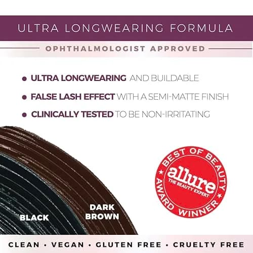 blinc UltraVolume Tubing Mascara, Dark Brown | Buildable, Smudge-Proof & Water-Resistant thumbnail 3