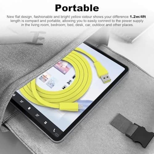 Zosvoses Micro USB Charging Cord for UE Wonderboom 3 & Megaboom 3 | 4ft Yellow thumbnail 6