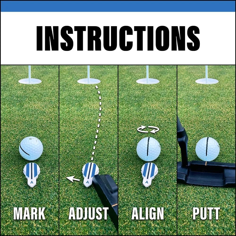 Alignment Ball Mark Golf Putting Alignment Aid Tool Pack of 3 | USGA Compliant - view 3
