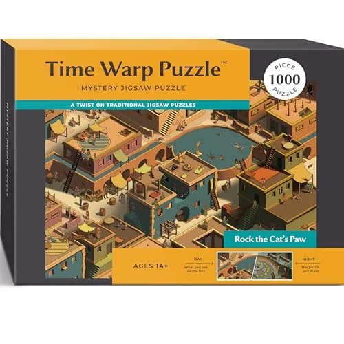 da Vinci's Room Time Warp Puzzle – Rock the Cat's Paw 1000 Piece Jigsaw Puzzle for Adults | Day to Night Scene Challenge thumbnail 1