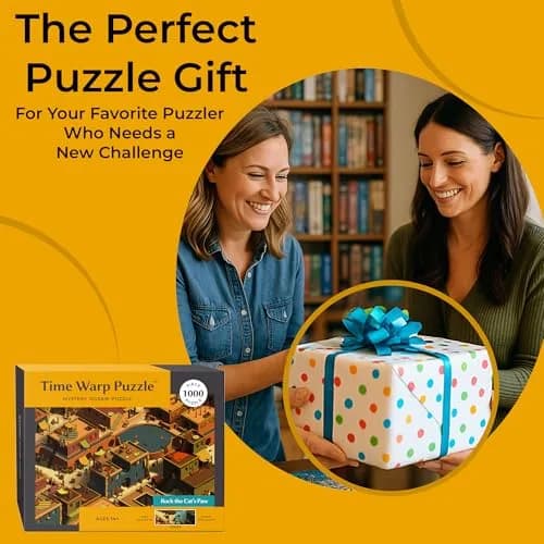 da Vinci's Room Time Warp Puzzle – Rock the Cat's Paw 1000 Piece Jigsaw Puzzle for Adults | Day to Night Scene Challenge thumbnail 6