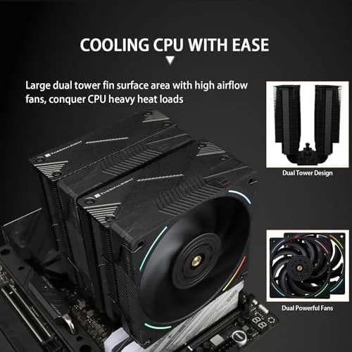 Thermalright Phantom Spirit 120 EVO CPU Cooler Dual TL-K12 PWM Fan 7 Heat Pipes 157mm Height | 2150RPM Speed thumbnail 4