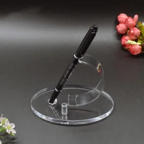BWESOO Transparent Acrylic Pen Holder Pencil Display Stand for Office & Makeup Brushes | Vertical Acrylic Caddy thumbnail 3