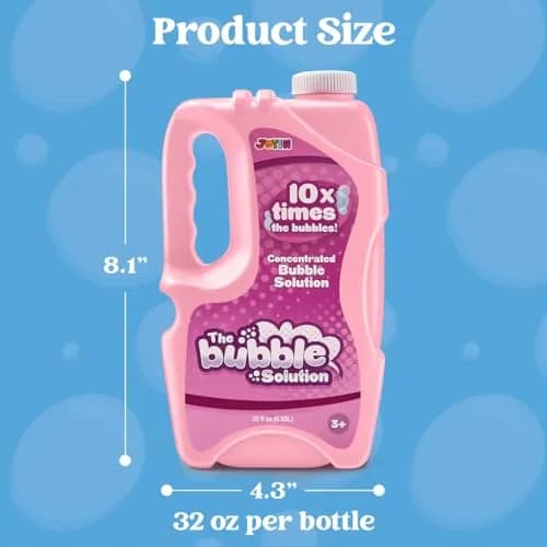 JOYIN Pink Bubble Solution Refills 946ml (32 fl oz) | Concentrated for Giant Bubbles thumbnail 7