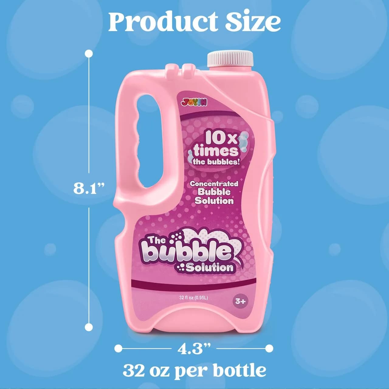 JOYIN Pink Bubble Solution Refill (32 oz / 946 ml) | Concentrated Formula for Machines & Wands - view 7